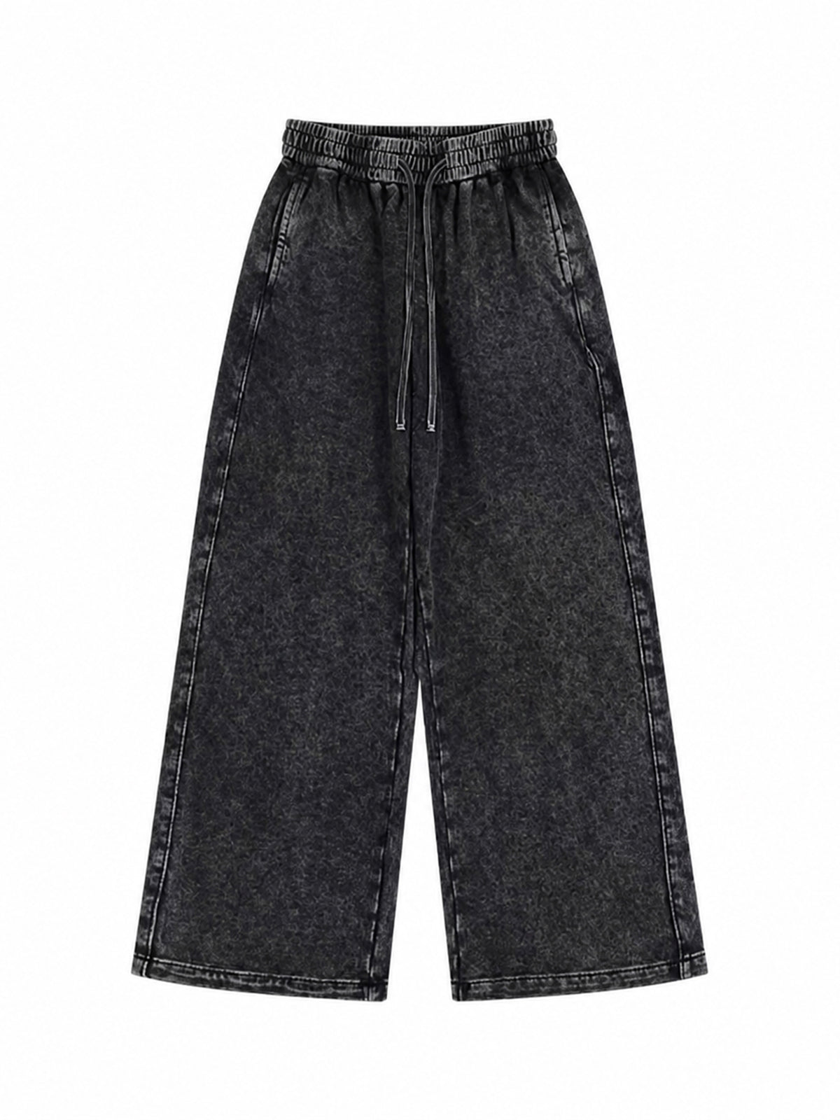 A3507 vintage straight-leg sweatpants in Washed Black, front product view
