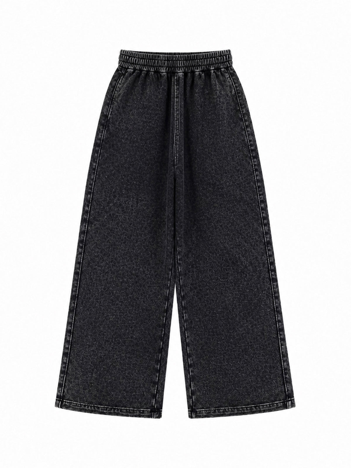 A3507 vintage straight-leg sweatpants in Washed Black, back product view