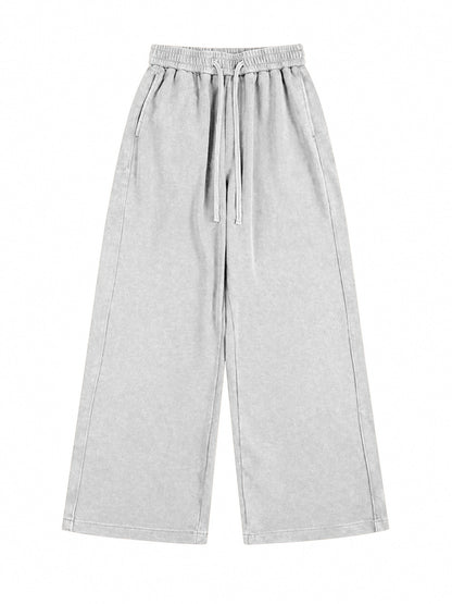 A3507 vintage straight-leg sweatpants in Washed Gray, front product view