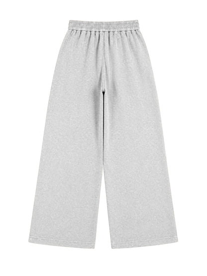 A3507 vintage straight-leg sweatpants in Washed Gray, back product view
