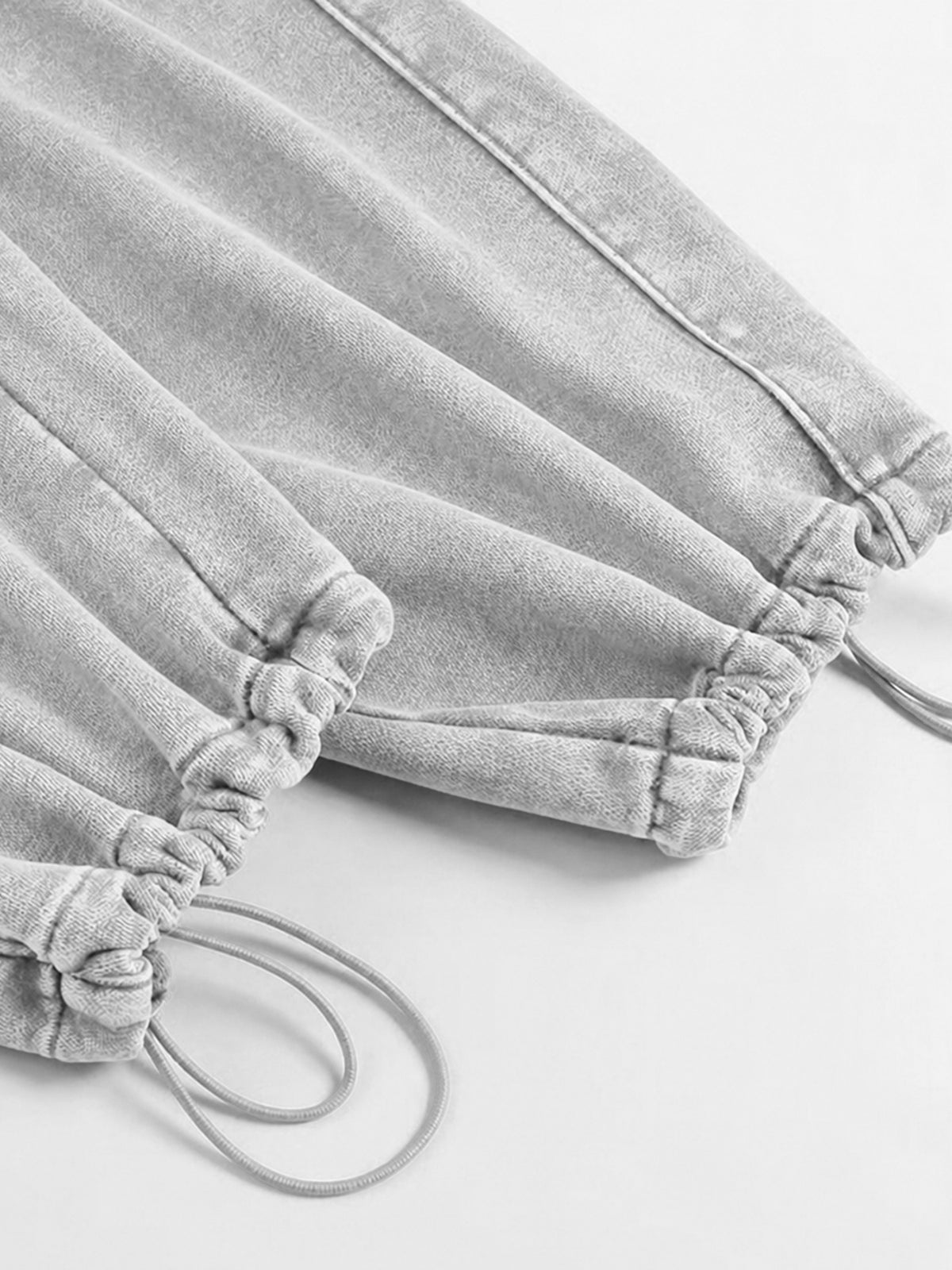 A3507 vintage straight-leg sweatpants in Washed Gray, fit detail 1