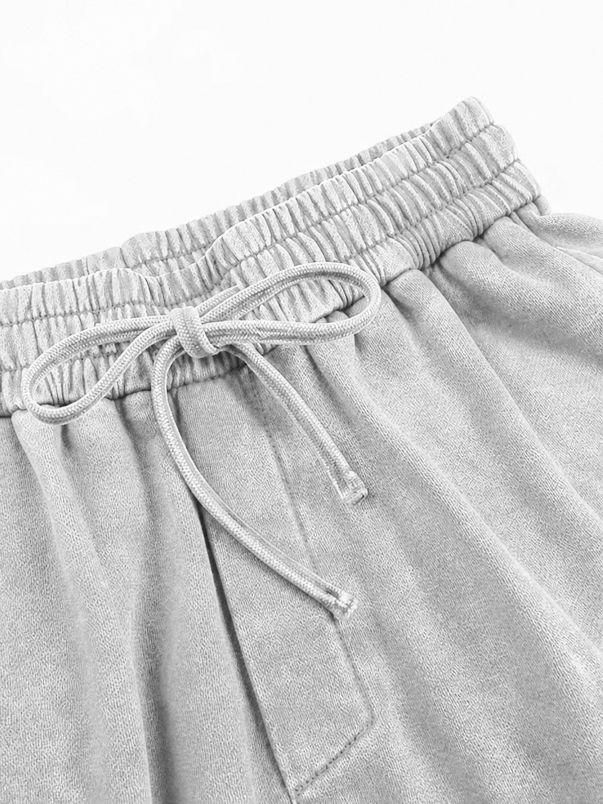 A3507 vintage straight-leg sweatpants in Washed Gray, fit detail 2
