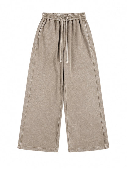 A3507 vintage straight-leg sweatpants in Washed Light Brown, front product view