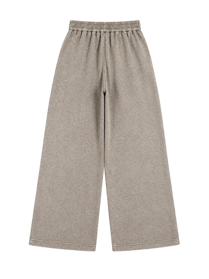 A3507 vintage straight-leg sweatpants in Washed Light Brown, back product view