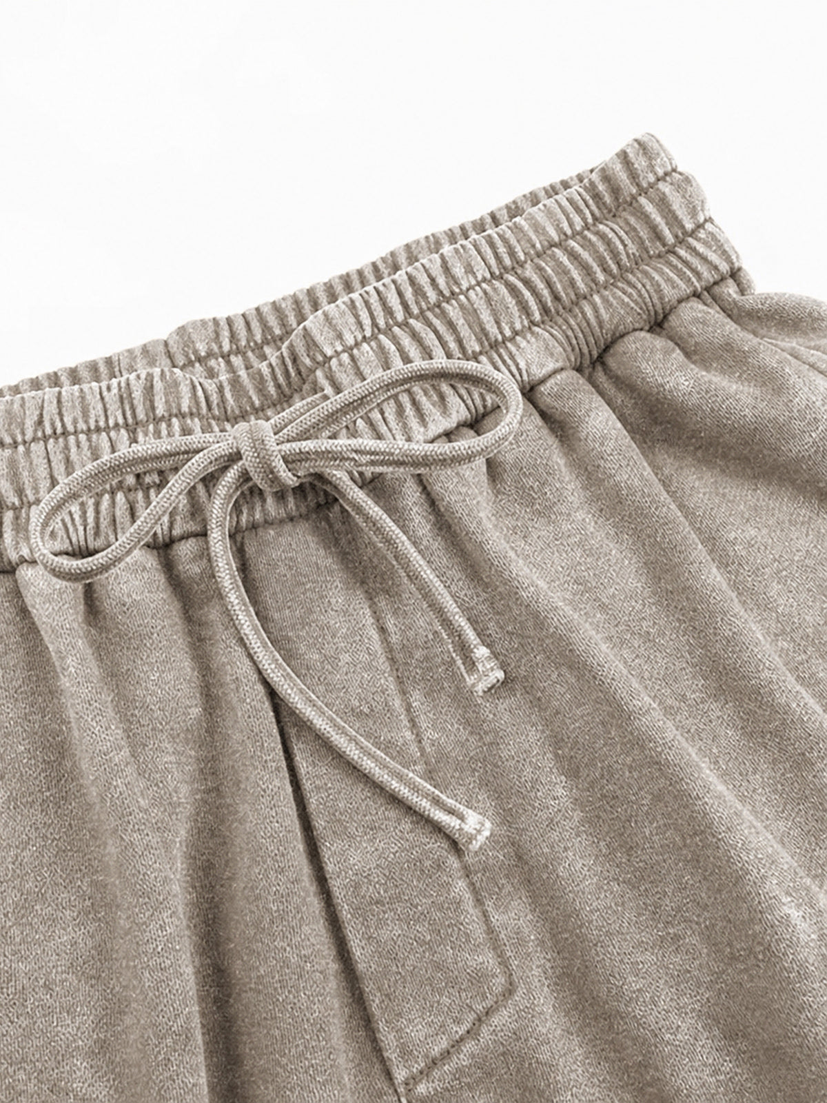 A3507 vintage straight-leg sweatpants in Washed Light Brown, fit detail 1