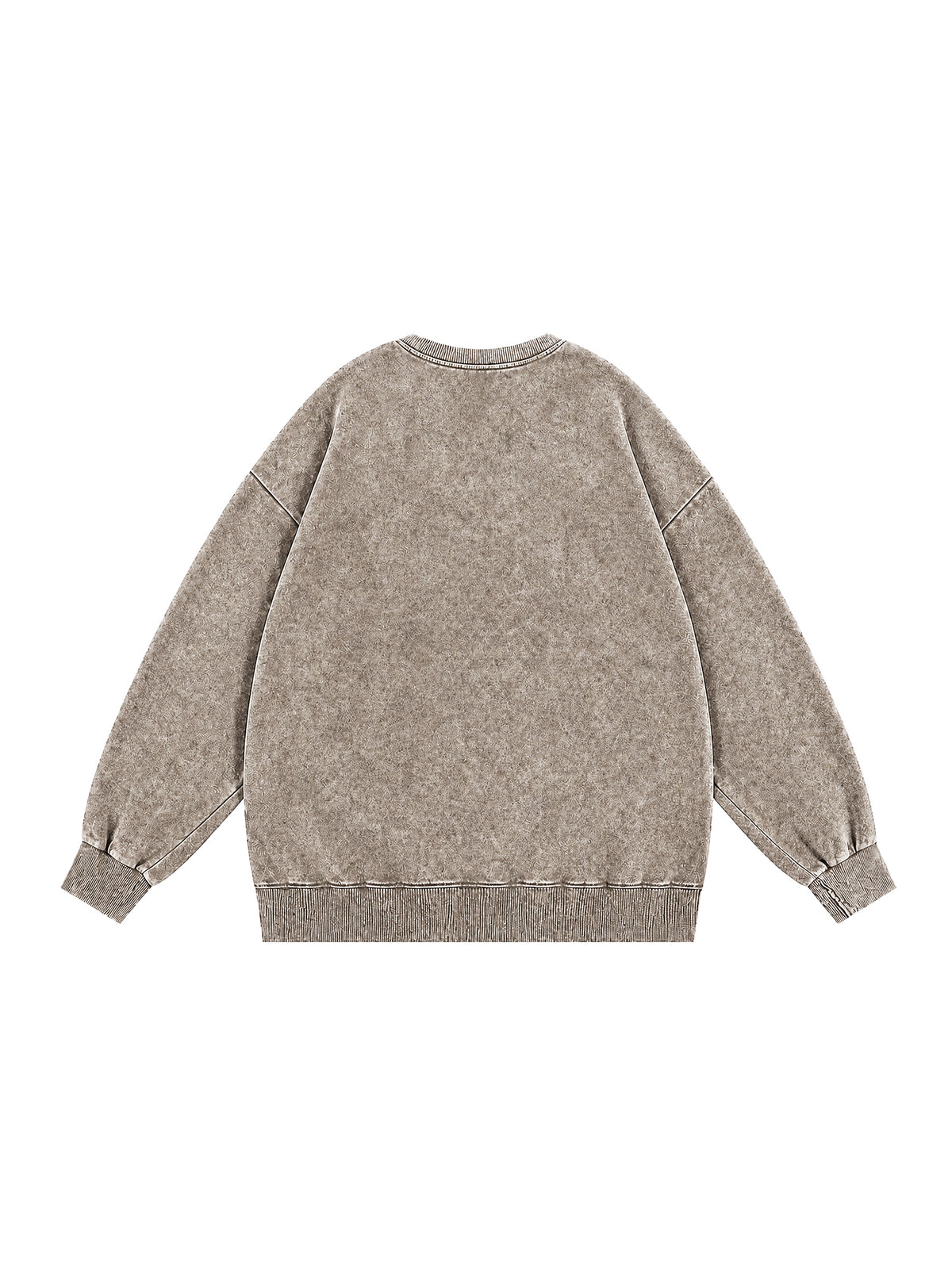 Y3505 vintage crewneck sweatshirt in Washed Light Brown, back product view