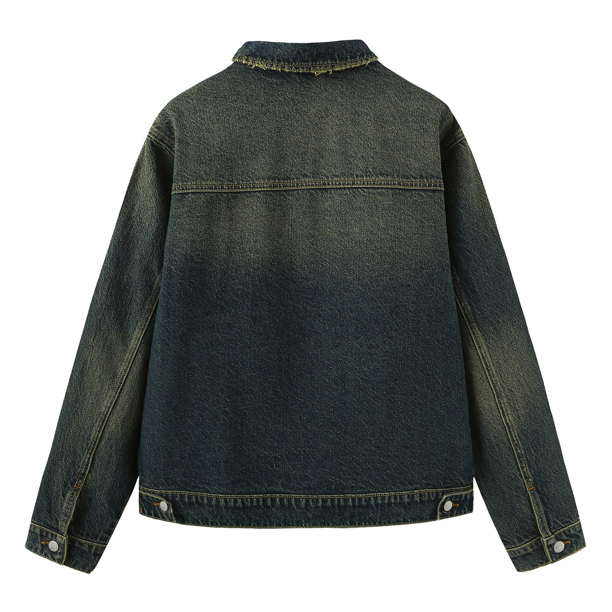 B81 denim jacket in Vintage Indigo, back view