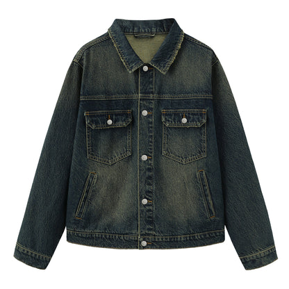 B81 denim jacket in Vintage Indigo, front view