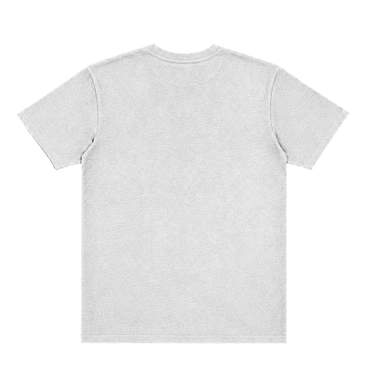 US001 basic T-shirt in LightGray, back product view