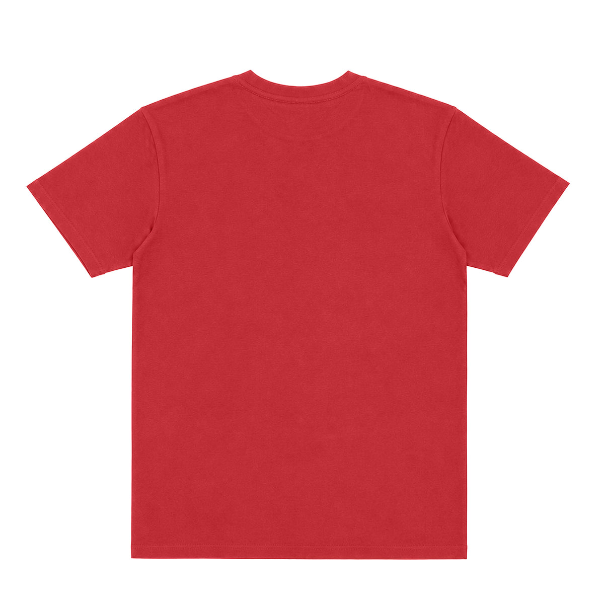 US001 basic T-shirt in Red, back product view