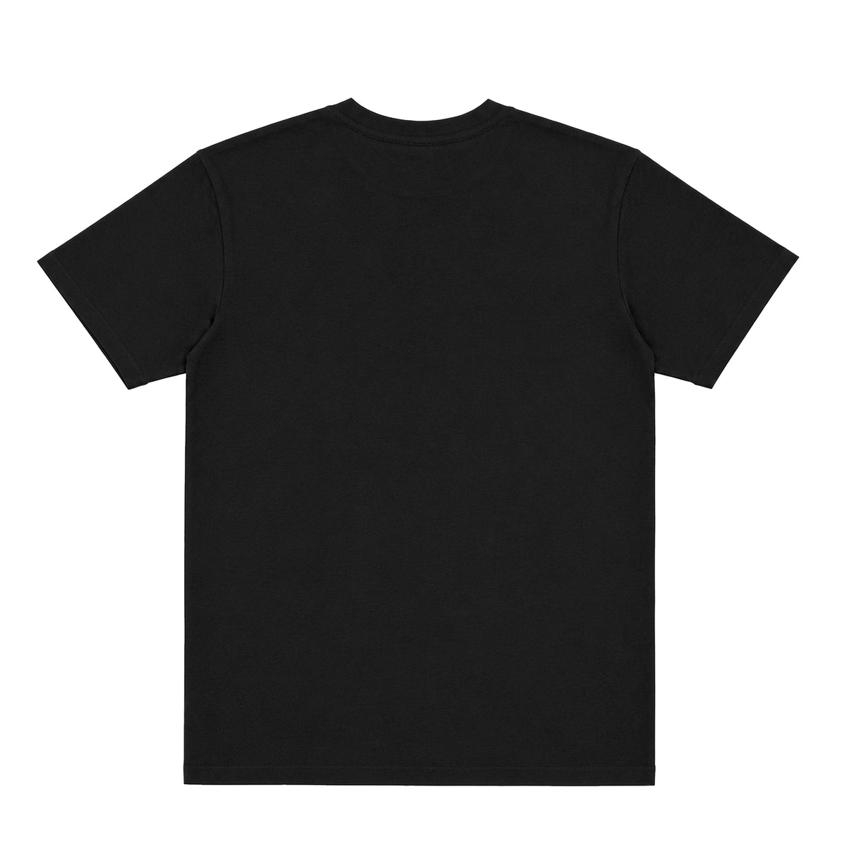 US001 basic T-shirt in Black, back product view