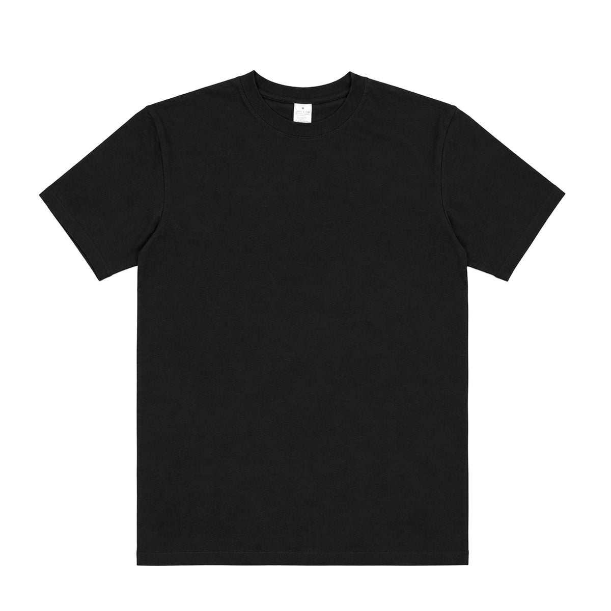 US001 basic T-shirt in Black, front product view