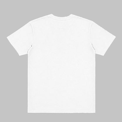 US001 basic T-shirt in White, back product view