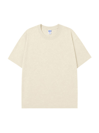 C23011 crewneck T-shirt in Apricot, front view