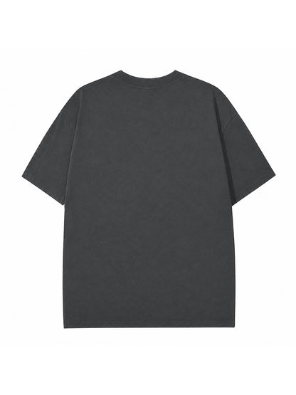 C23011 crewneck T-shirt in DarkGray, back product view