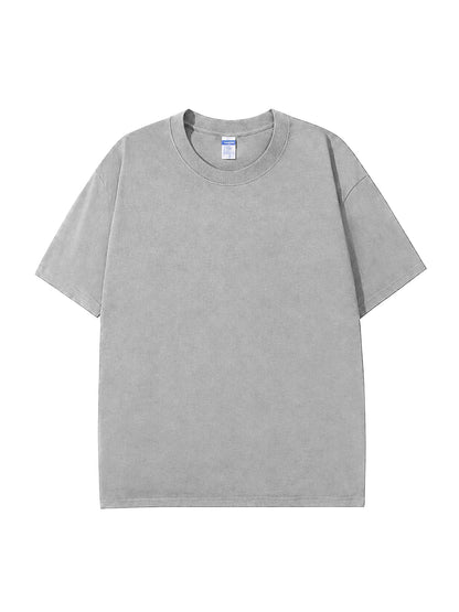 C23011 crewneck T-shirt in LightGray, front view