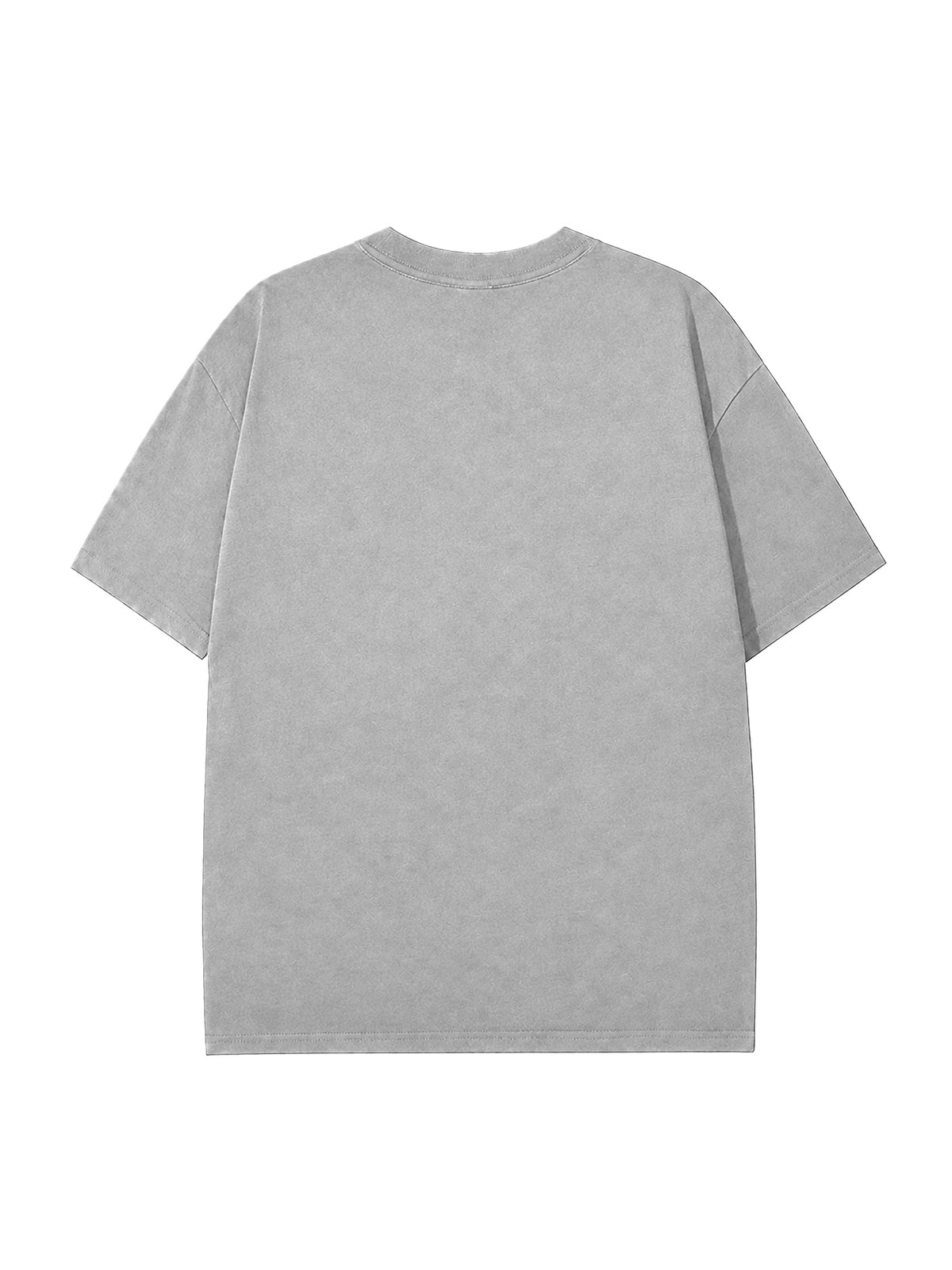 C23011 crewneck T-shirt in LightGray, back view