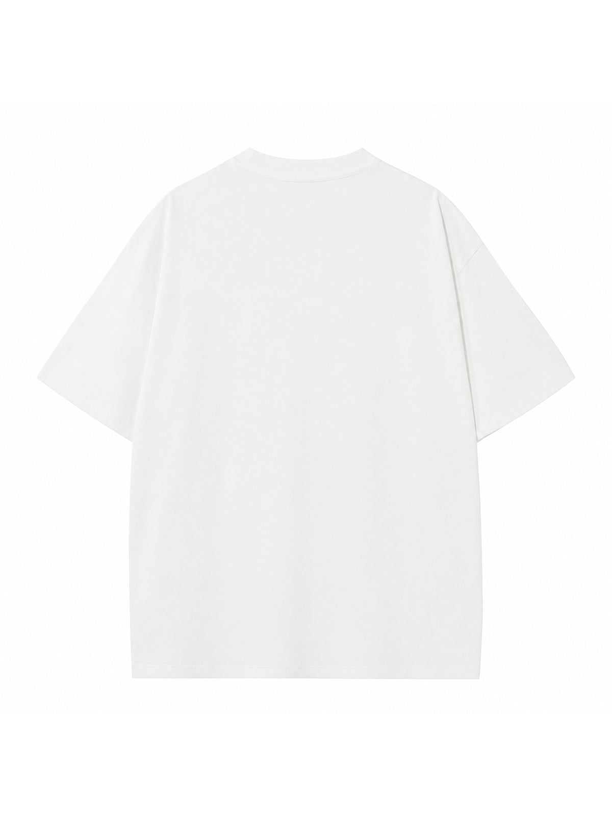 C23011 crewneck T-shirt in White, back product view