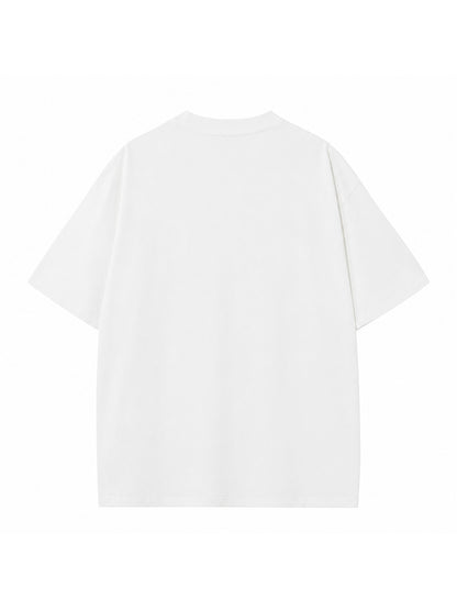 C23011 crewneck T-shirt in White, back product view