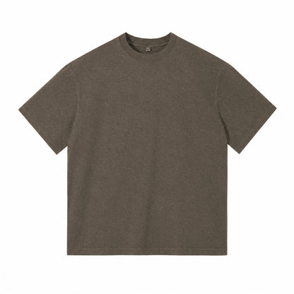 X26011 vintage washed T-shirt in Washed Brown, front view