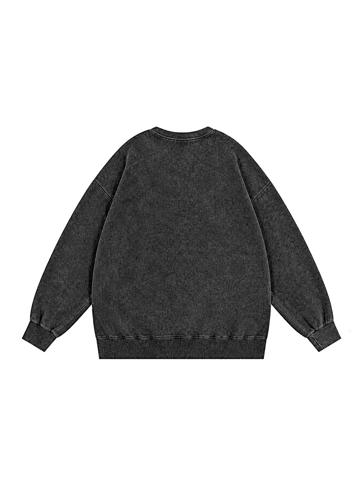 Y3505 vintage crewneck sweatshirt in Washed Black, back product view